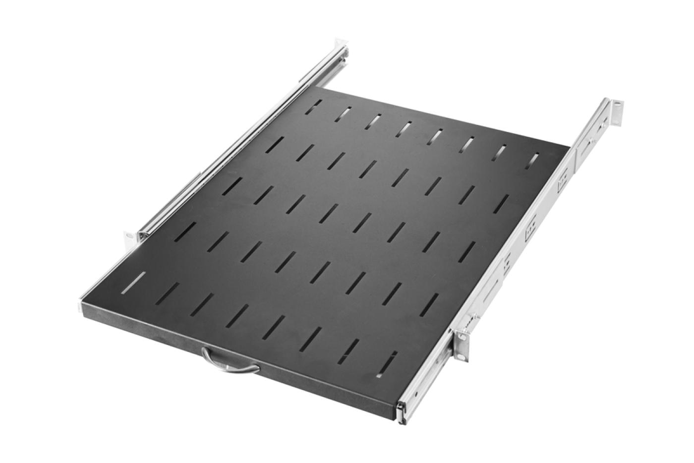 19" 1U Hareketli Raf 600mm Siyah — 2