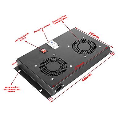 2li Fan Modülü Termostatlı On/Off Switch — 3