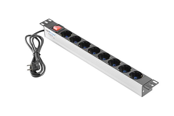 19" 8li Alüminyum Grup Priz Anahtarlı — 1