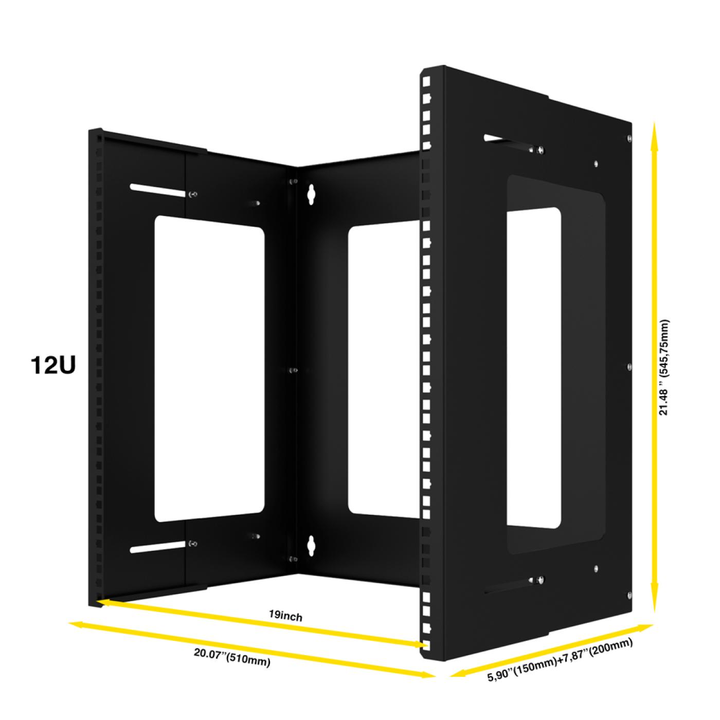 12U 19" Duvar Tipi Open Rack Kabinet — 2