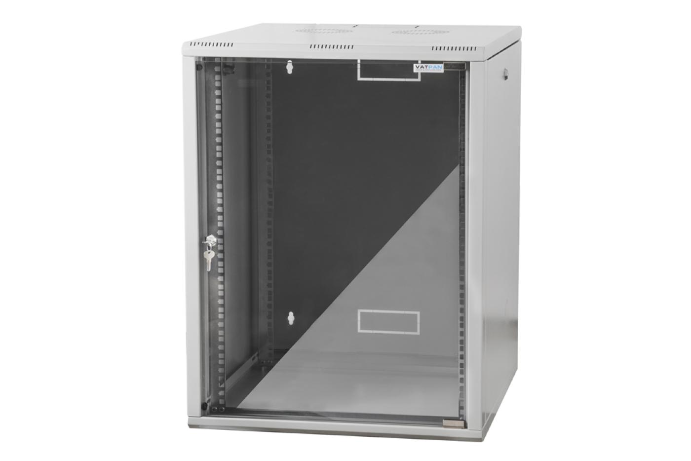 15U 19" 600mm Duvar Tipi Rack Kabinet Beyaz — 1