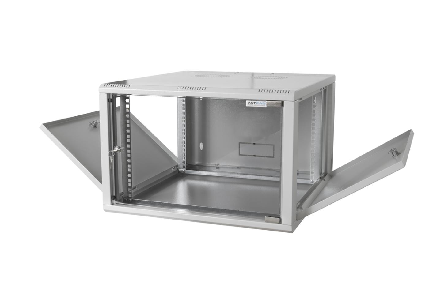 7U 19" 600mm Duvar Tipi Rack Kabinet Beyaz — 2