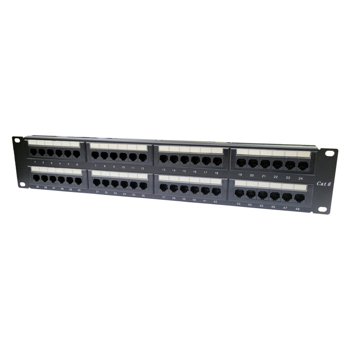 19" 48 Port Cat6 Patch Panel Dolu — 3
