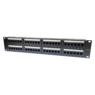 19" 48 Port Cat6 Patch Panel Dolu — 3
