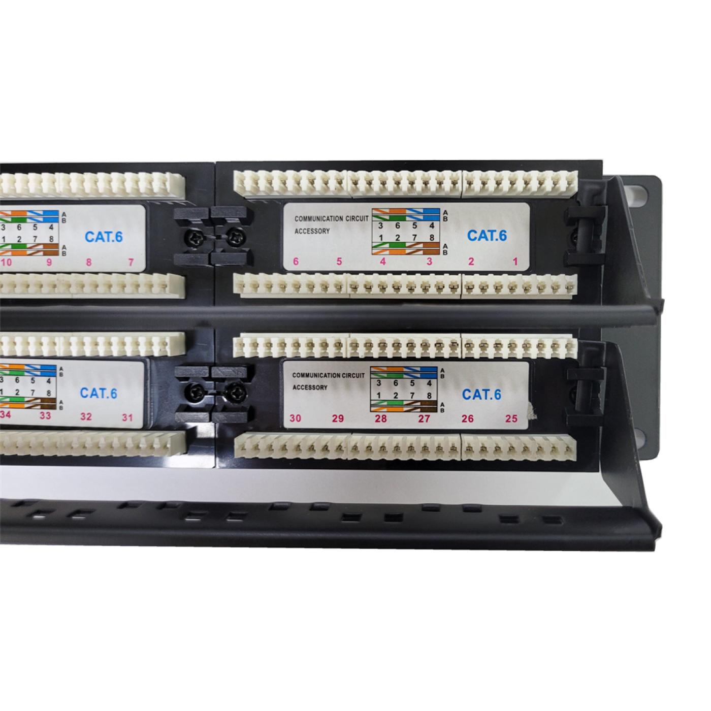 19" 48 Port Cat6 Patch Panel Dolu — 5