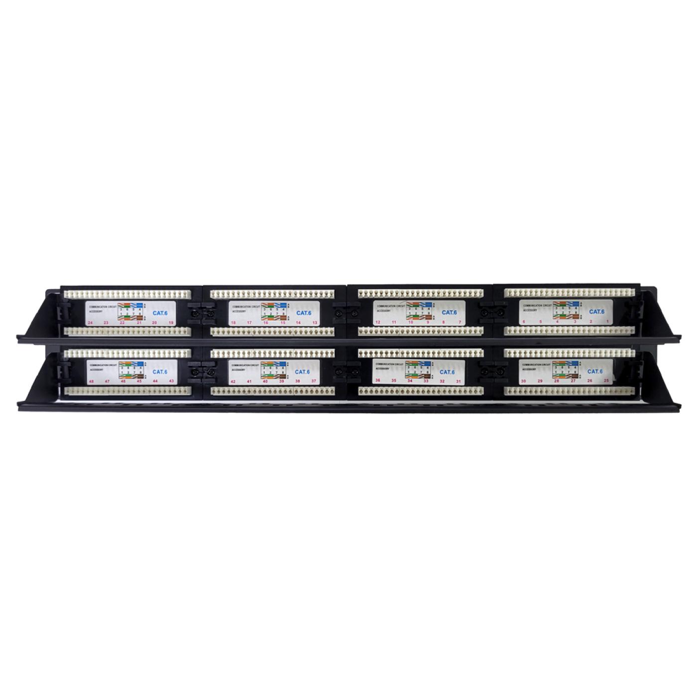 19" 48 Port Cat6 Patch Panel Dolu — 6