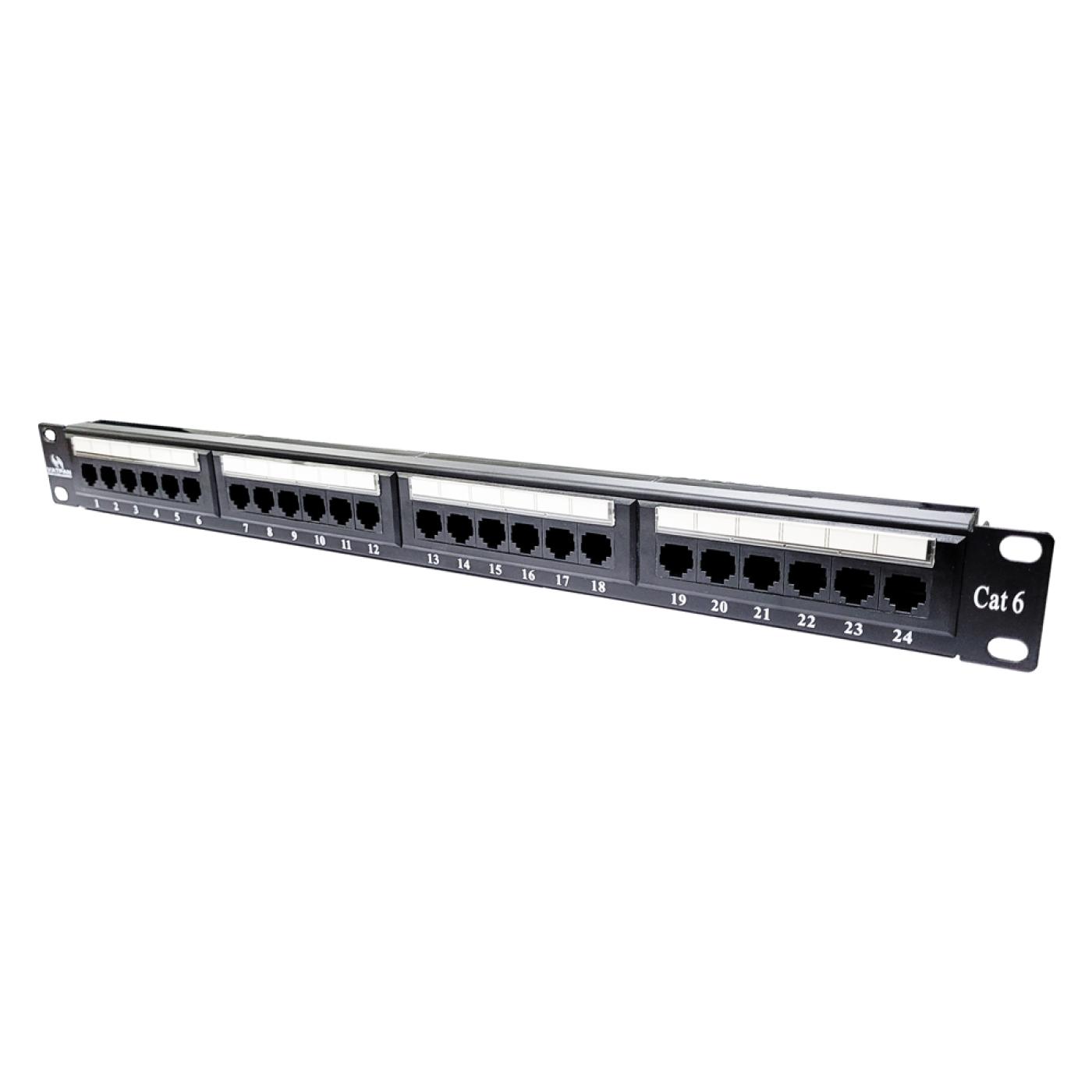 19" 24 Port Cat6 Patch Panel Dolu — 2