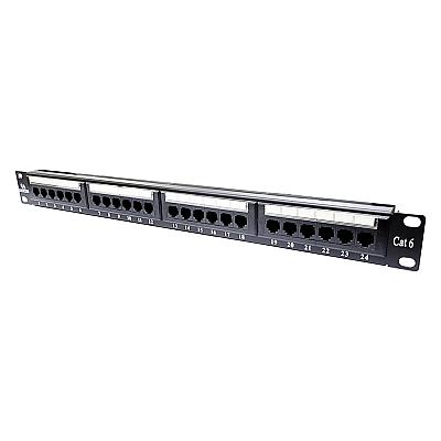 19" 24 Port Cat6 Patch Panel Dolu — 2