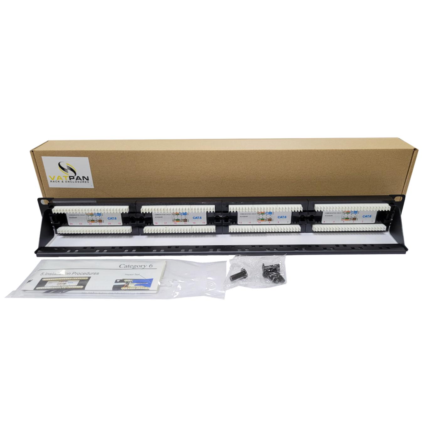 19" 24 Port Cat6 Patch Panel Dolu — 7