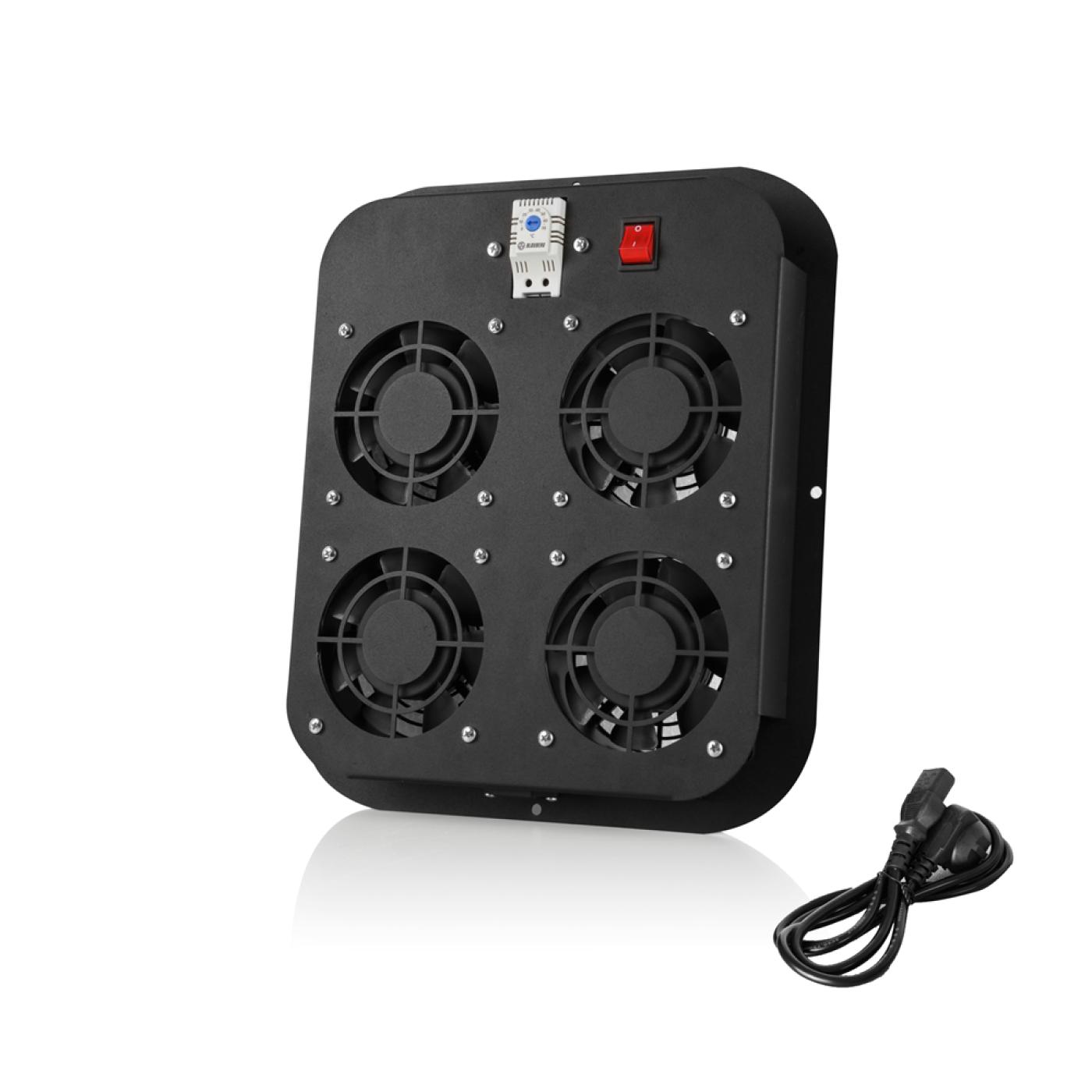 4lü 19" Fan Modülü Termostatlı On/Off Switch — 2