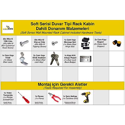 4U 19" 600mm Duvar Tipi Rack Kabinet — 3