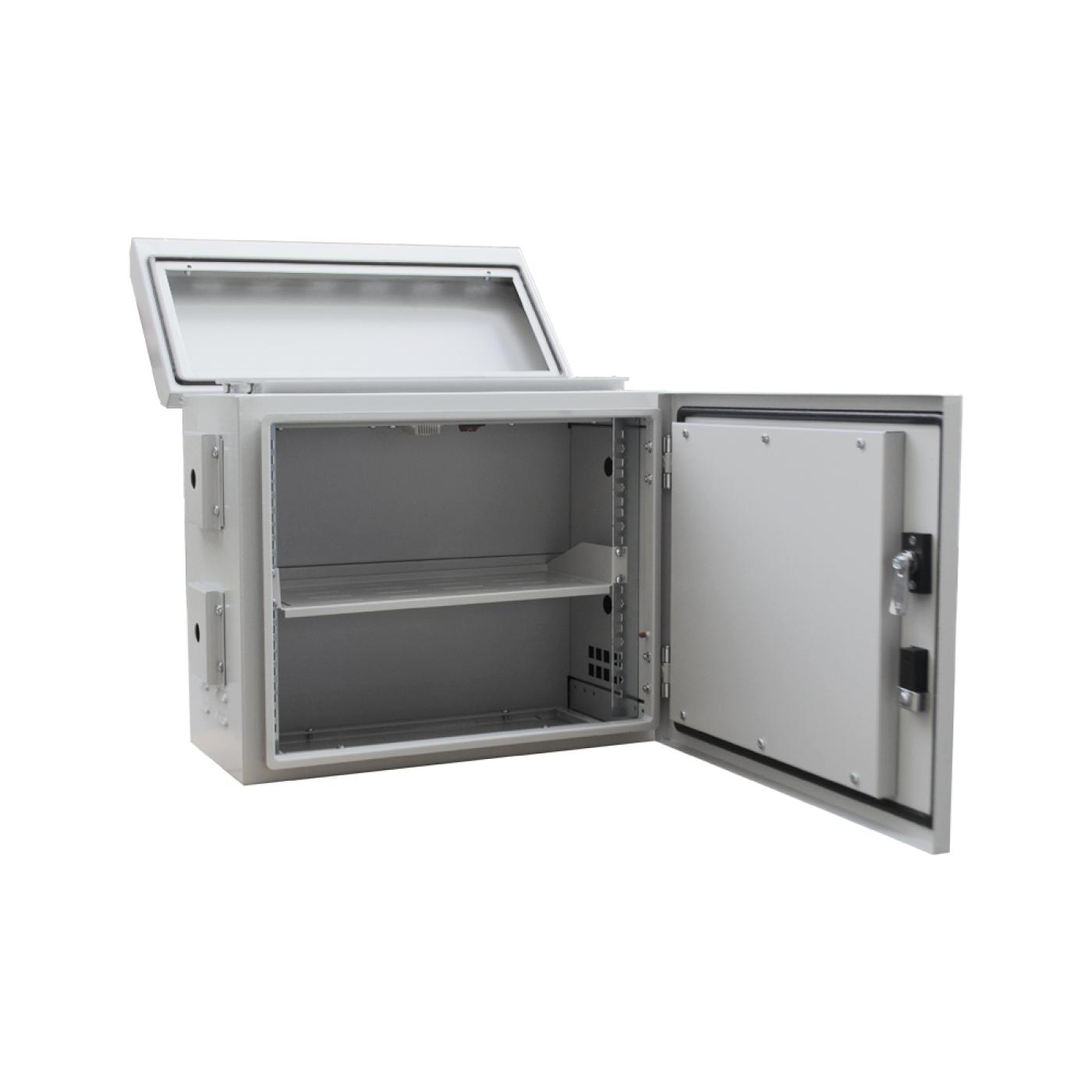7U 19" 250mm Outdoor Mobese Direk Tipi Rack Kabinet Çift Cidarlı — 3