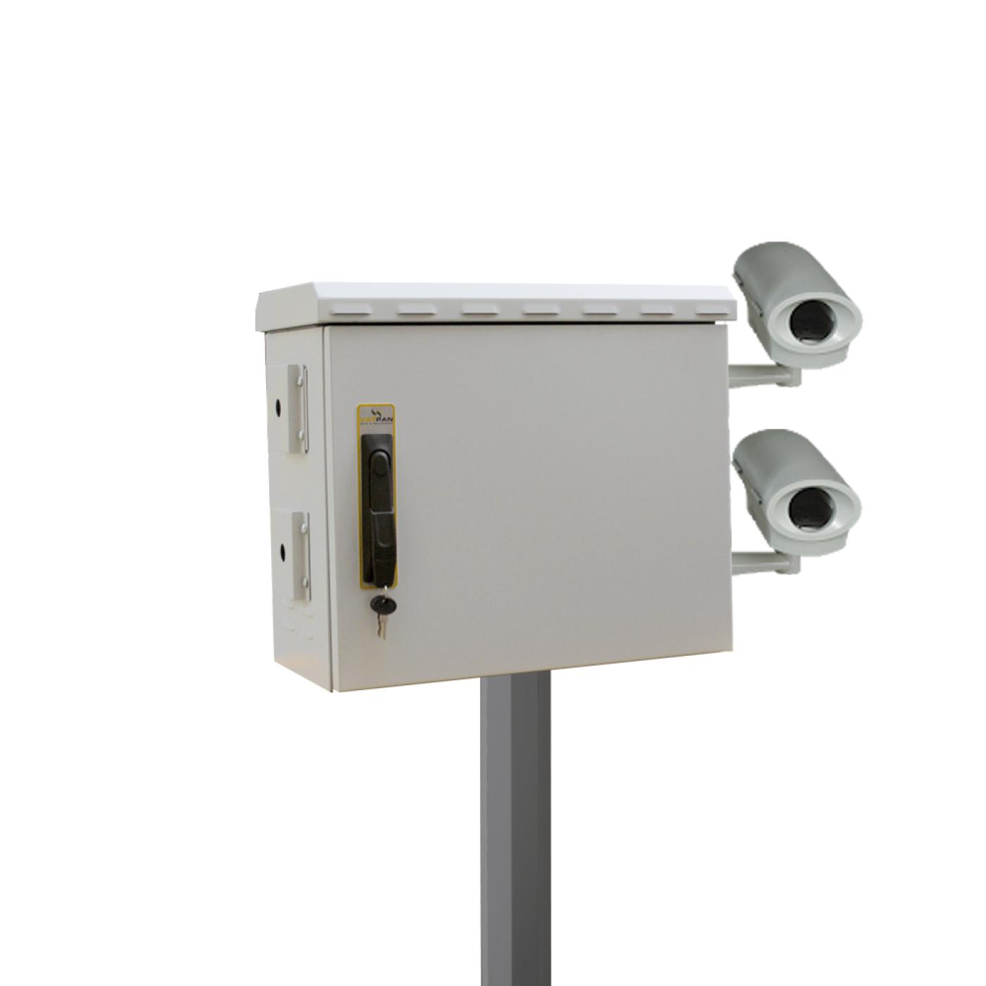 9U 19" 250mm Outdoor Mobese Direk Tipi Rack Kabinet Çift Cidarlı — 2