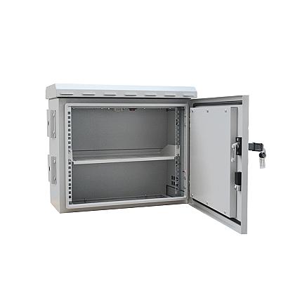 12U 19" 250mm Outdoor Mobese Direk Tipi Rack Kabinet Çift Cidarlı — 3