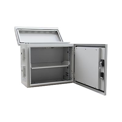 12U 19" 250mm Outdoor Mobese Direk Tipi Rack Kabinet Çift Cidarlı — 4