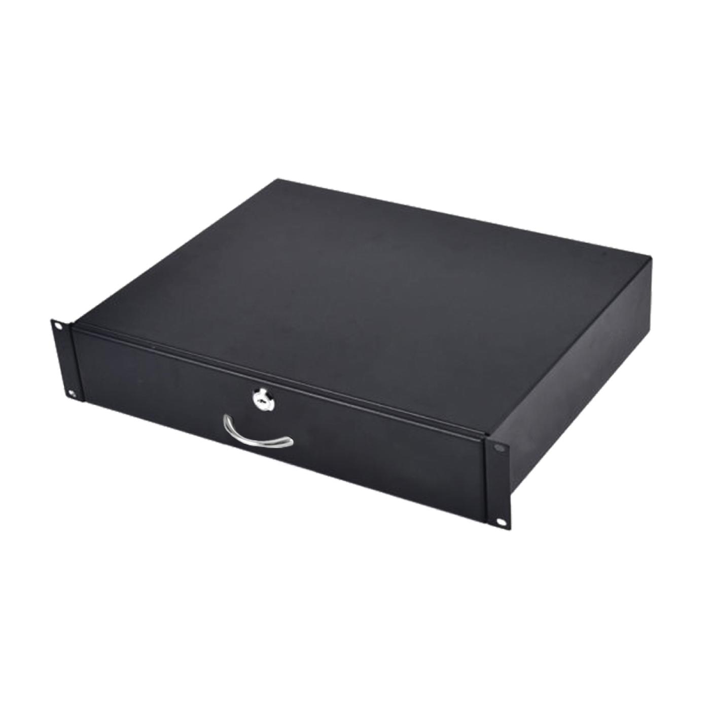 19" 2U Kitlitlenebilir Rack Kabin Depolama Çekmecesi 350mm — 1