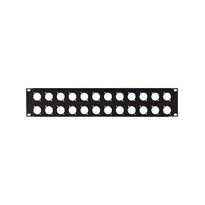 19" 2U 24 Port XLR Patch Panel — 1