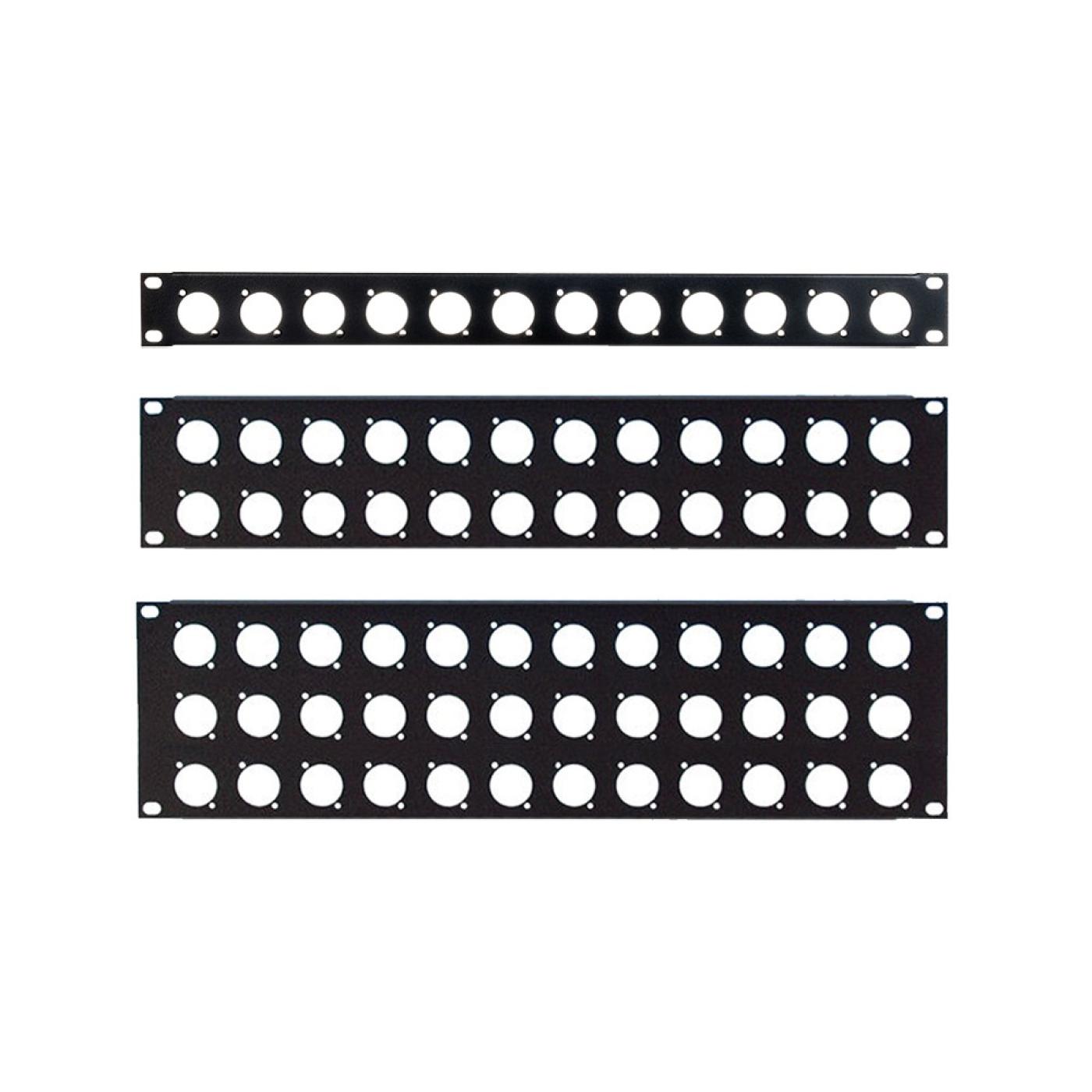 19" 2U 24 Port XLR Patch Panel — 2