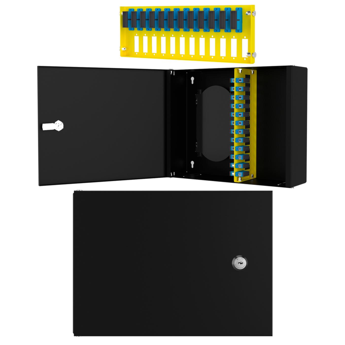 Duvar Tipi 12 Port SC Duplex Fiber Optik Kutu Dolu Set — 1