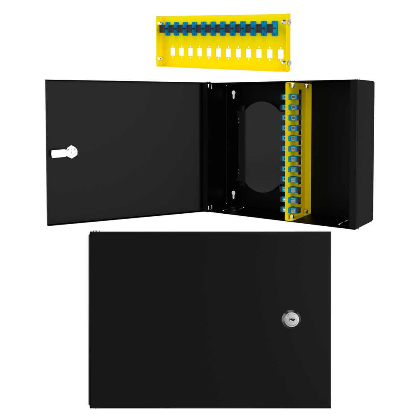 Duvar Tipi 12 Port SC Simplex Fiber Optik Kutu Dolu Set — 1