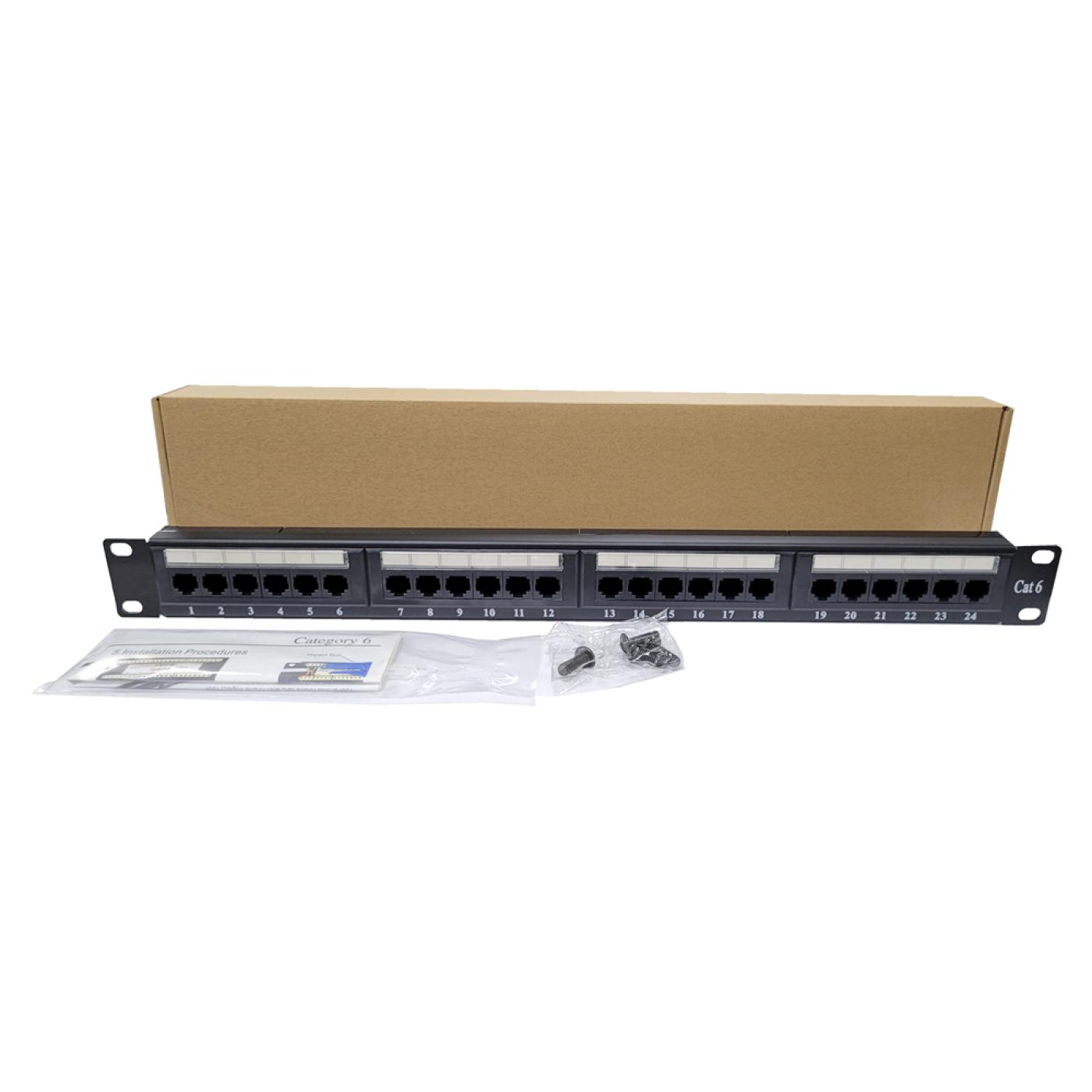 19" 24 Port Cat6 Patch Panel Dolu — 1