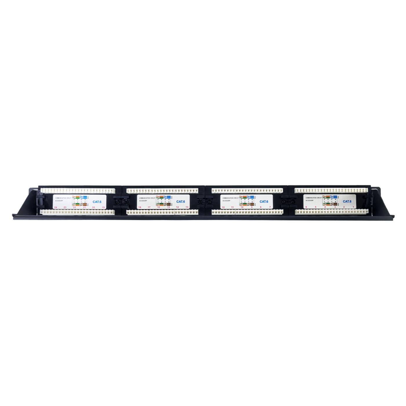 19" 24 Port Cat6 Patch Panel Dolu — 6