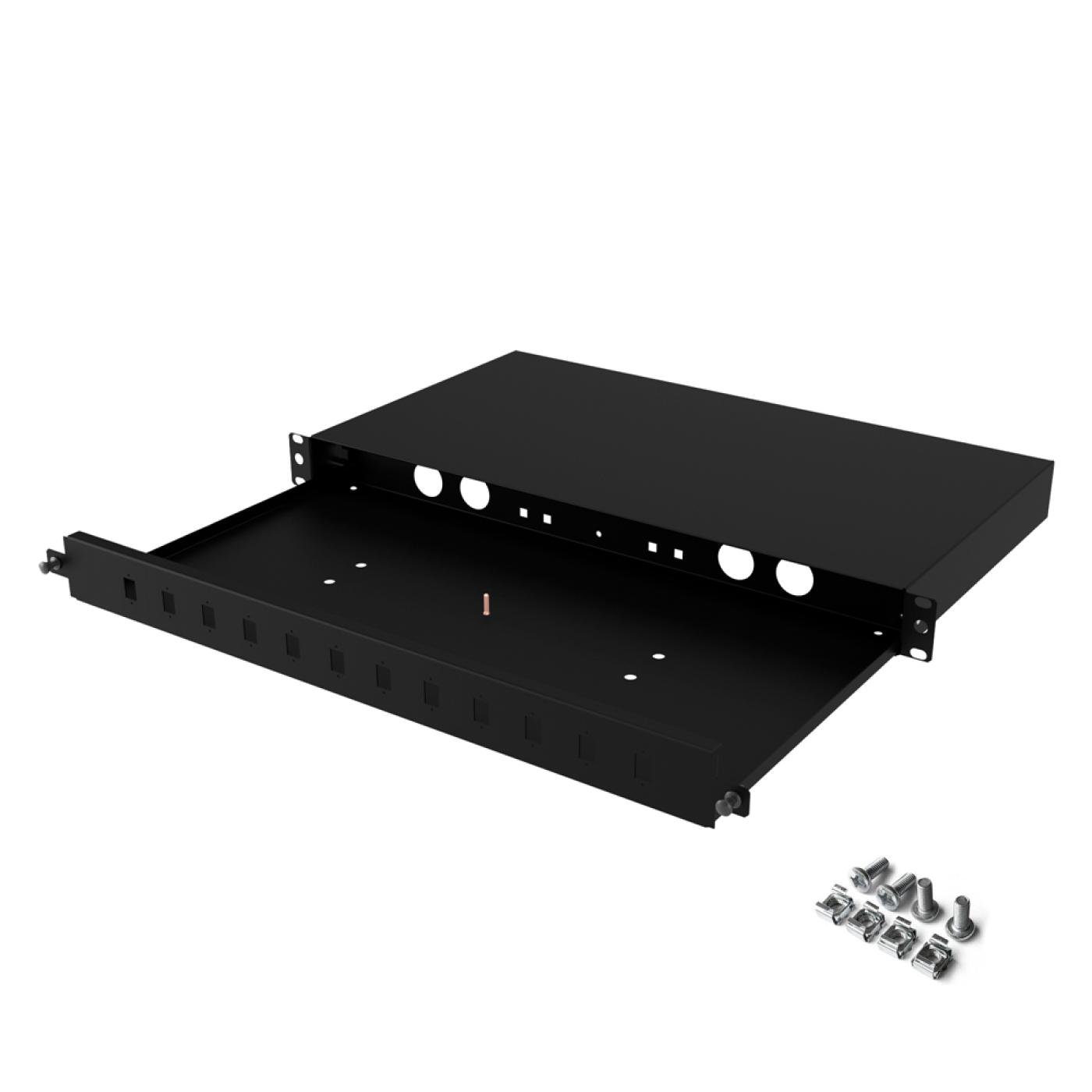 19" 1U 12 Port SC Simplex Fiber Optik Patch Panel(Boş) — 3