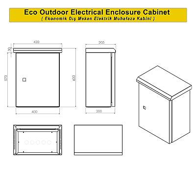 400x600x200mm Harici Duvar Tipi Ekonomik Seri Metal Elektrik Panosu — 5