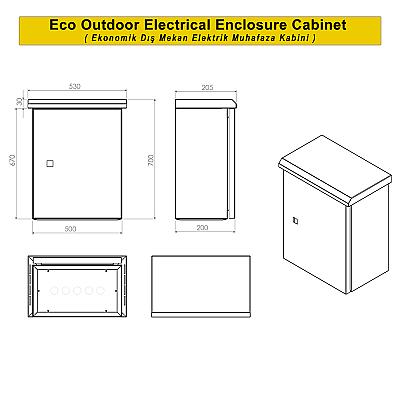500x700x200mm Harici Duvar Tipi Ekonomik Seri Metal Elektrik Panosu — 8
