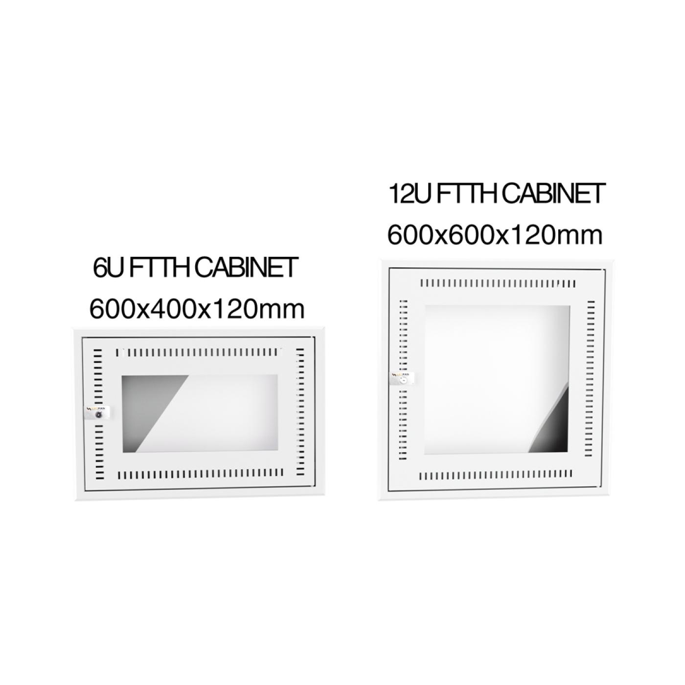 6U 600x120mm Duvar Tipi Sıva Altı FTTH Optik Ağ Sonlandırma Kabineti — 4