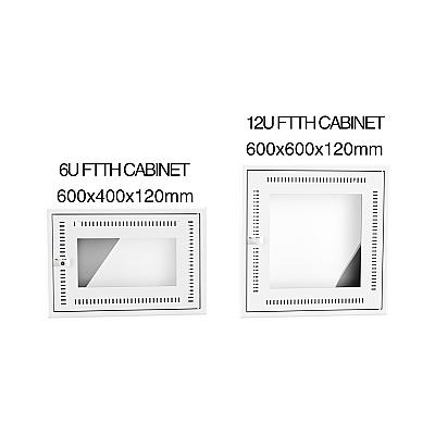 6U 600x120mm Duvar Tipi Sıva Altı FTTH Optik Ağ Sonlandırma Kabineti — 4