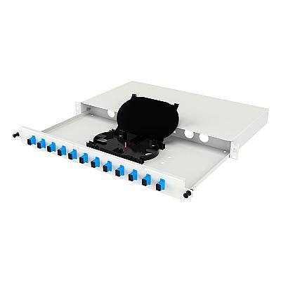 19" 1U 12 Port SC Simplex Fiber Optik Patch Panel Full(Dolu) — 2