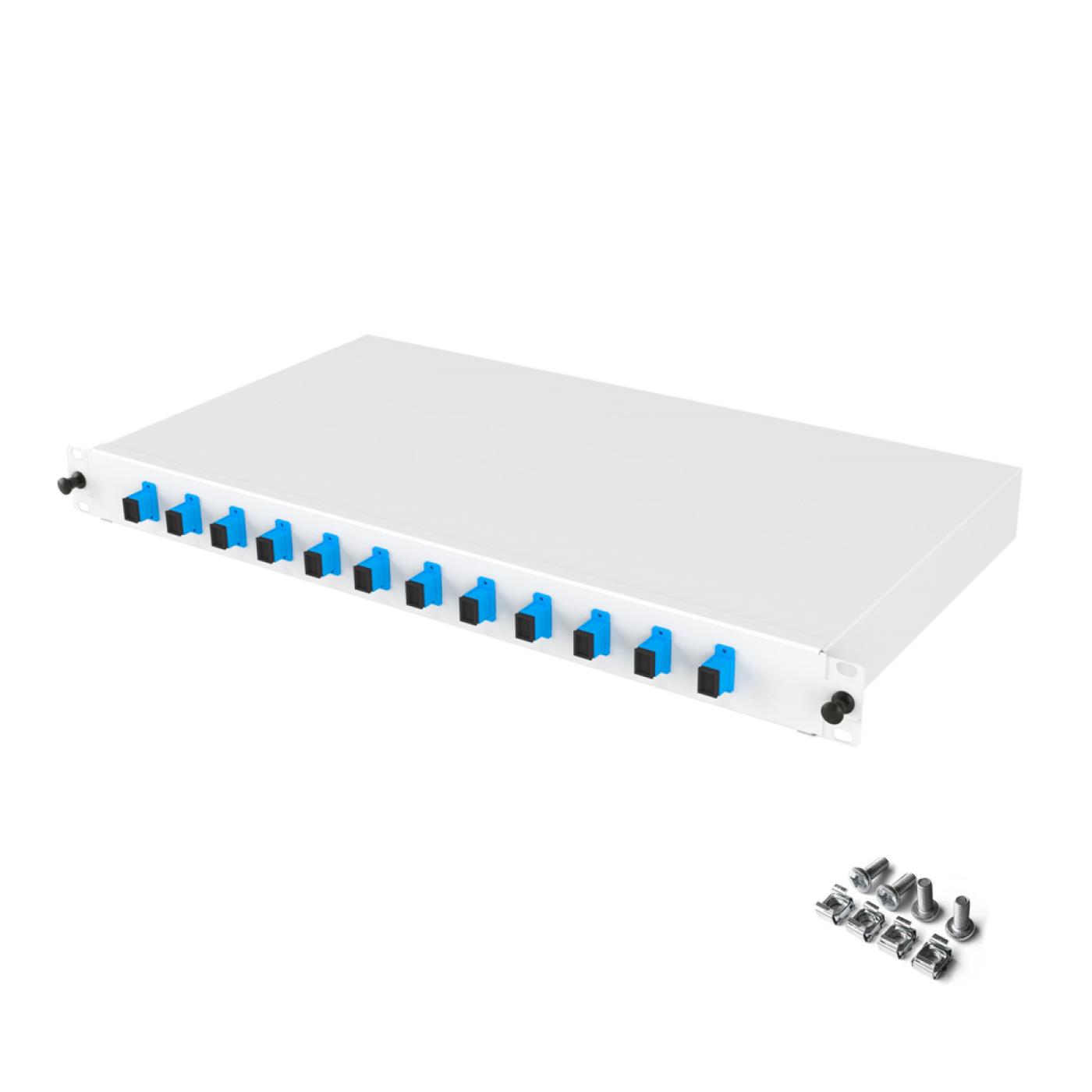 19" 1U 12 Port SC Simplex Fiber Optik Patch Panel Full(Dolu) — 3