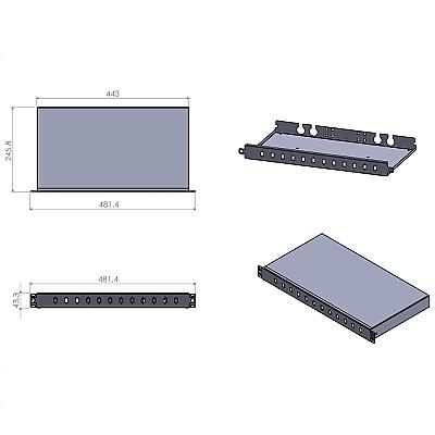 19" 1U 12 Port SC Simplex Fiber Optik Patch Panel Full(Dolu) — 4