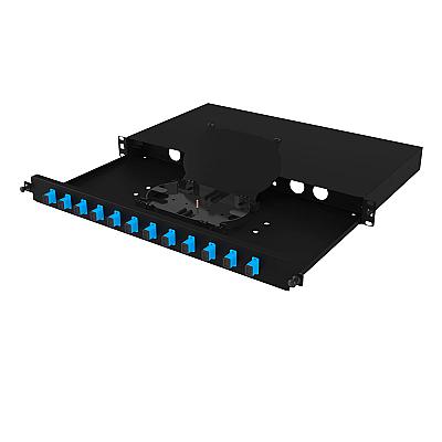 19" 1U 12 Port SC Simplex Fiber Optik Patch Panel Full(Dolu) — 6