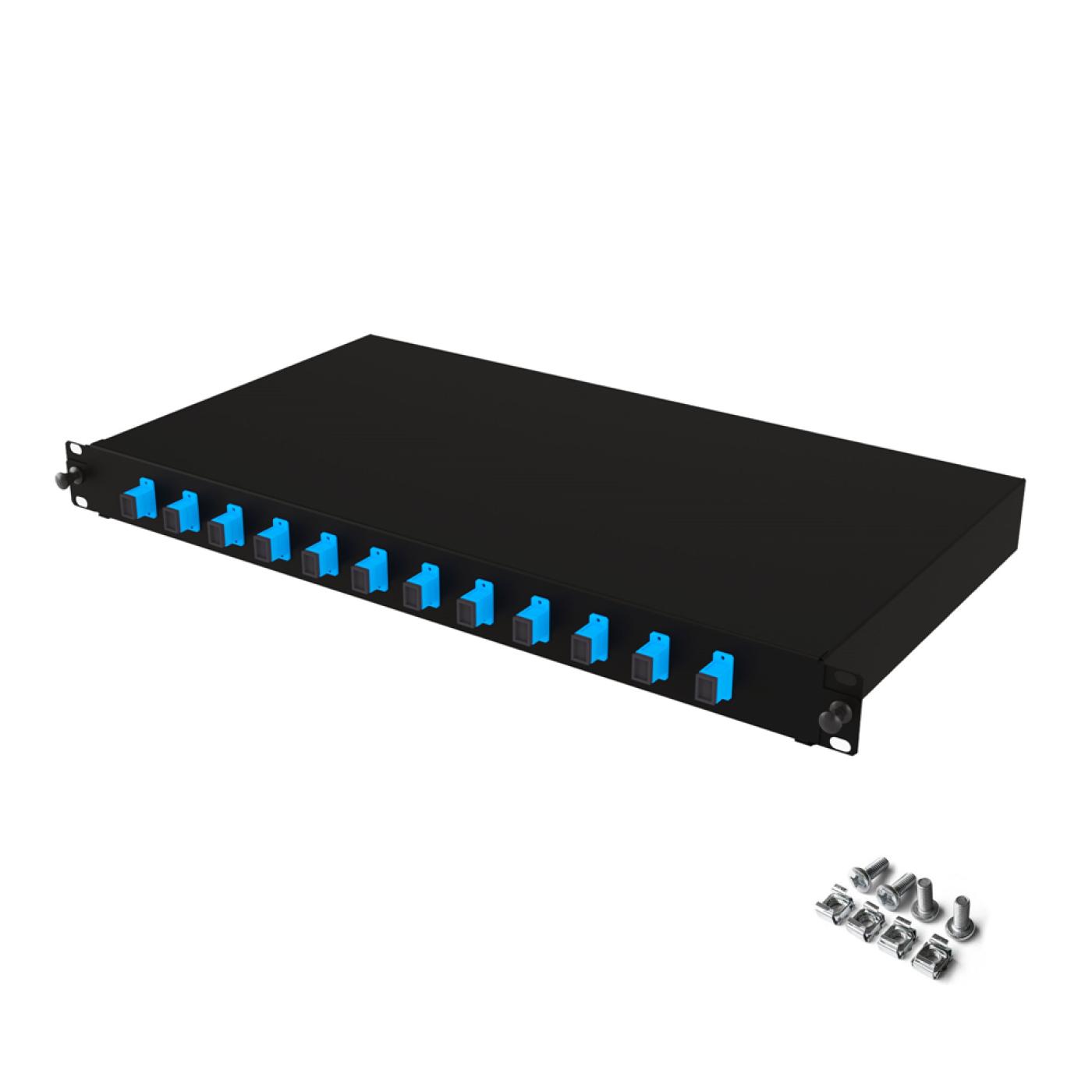 19" 1U 12 Port SC Simplex Fiber Optik Patch Panel Full(Dolu) — 7