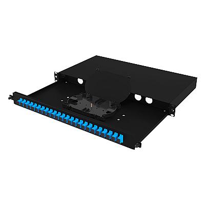 19" 1U 24 Port SC Simplex Fiber Optik Patch Panel Full(Dolu) — 3