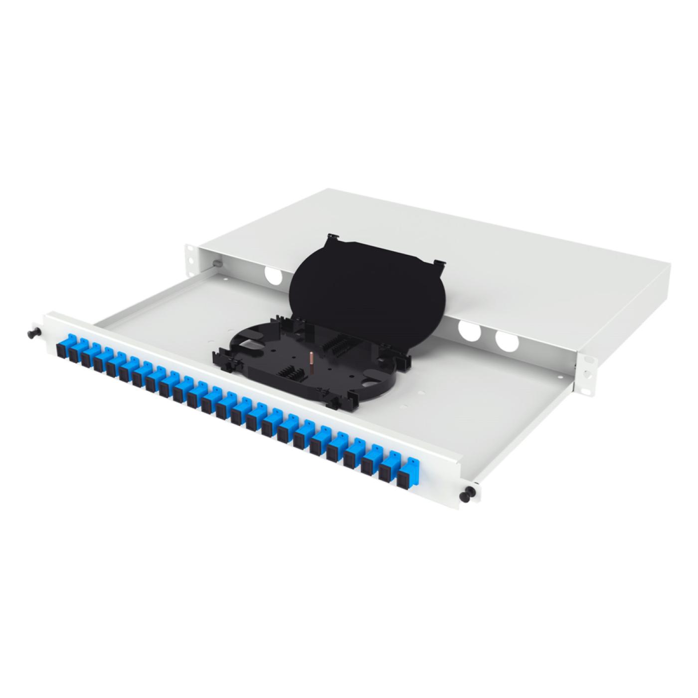 19" 1U 24 Port SC Simplex Fiber Optik Patch Panel Full(Dolu) — 5