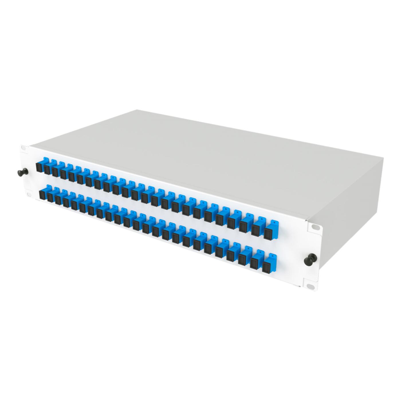 19" 2U 48 Port SC Simplex Fiber Optik Patch Panel Full(Dolu) — 6