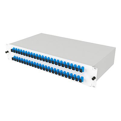 19" 2U 48 Port SC Simplex Fiber Optik Patch Panel Full(Dolu) — 6