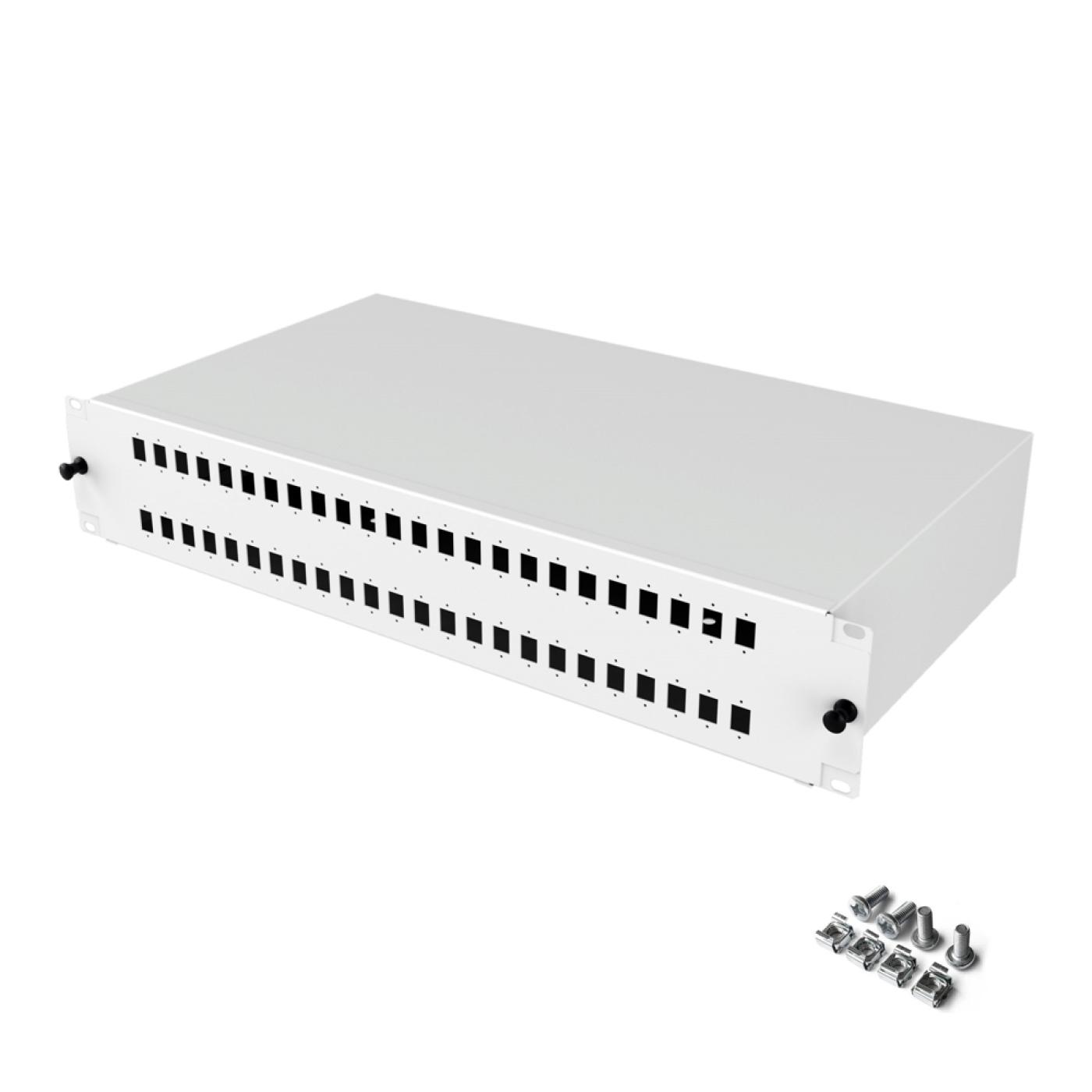 19" 2U 48 Port SC Simplex Fiber Optik Patch Panel Full(Dolu) — 7