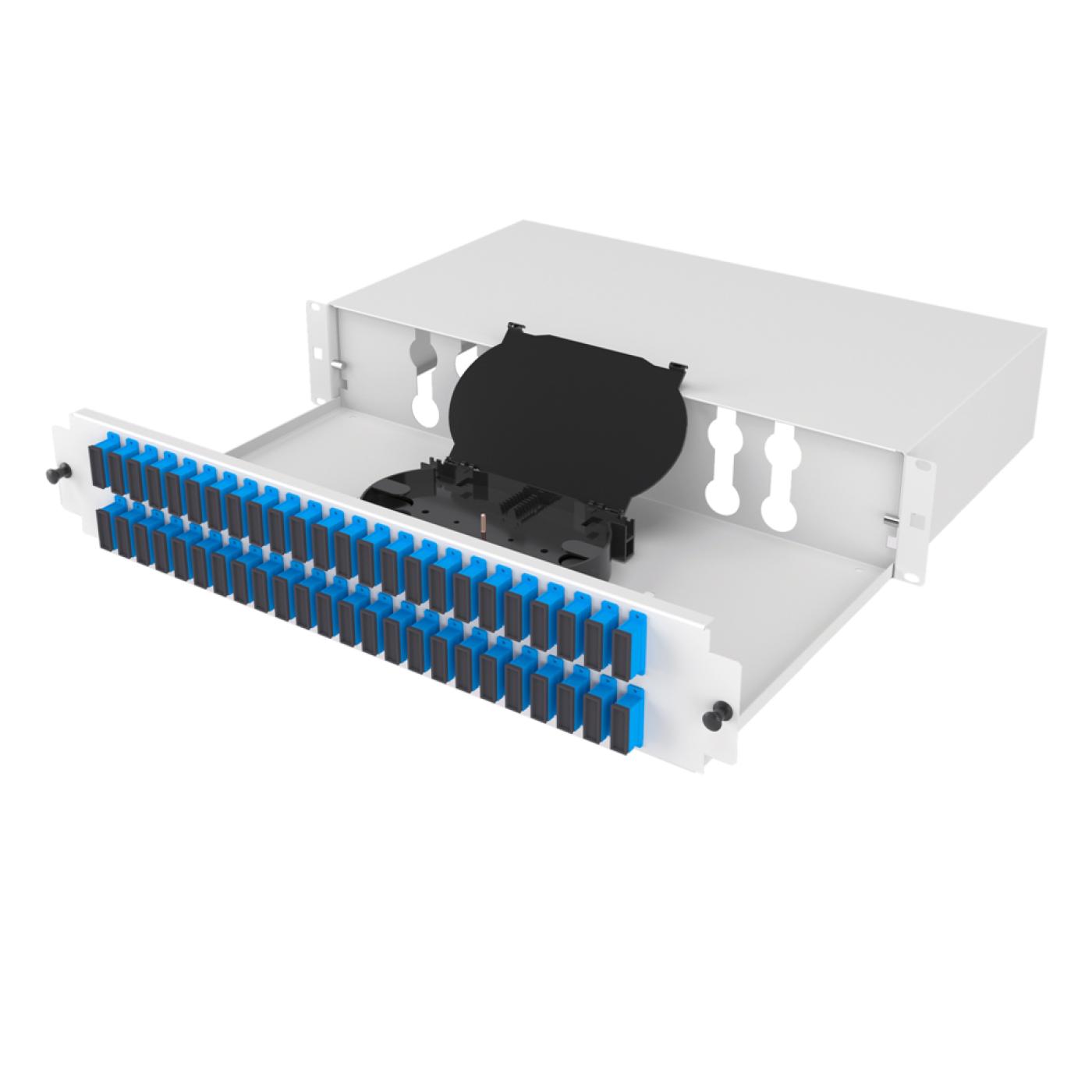 19" 2U 48 Port SC Duplex Fiber Optik Patch Panel Full(Dolu) — 5