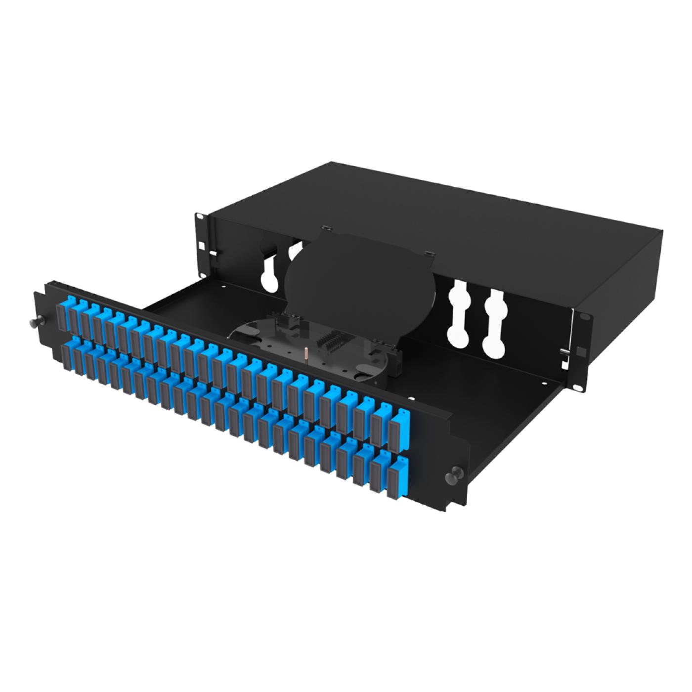 19" 2U 48 Port SC Duplex Fiber Optik Patch Panel Full(Dolu) — 8