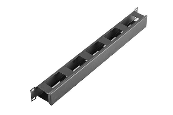 19" 1U Yatay Kablo Düzenleyici Metal Organizer Kapaklı — 2