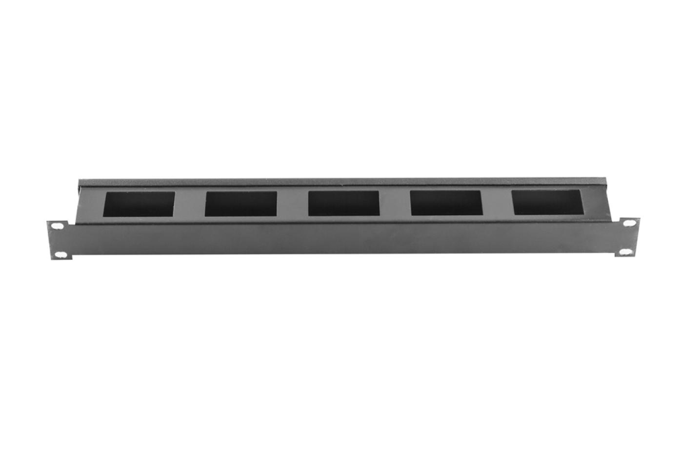 19" 1U Yatay Kablo Düzenleyici Metal Organizer Kapaklı — 3