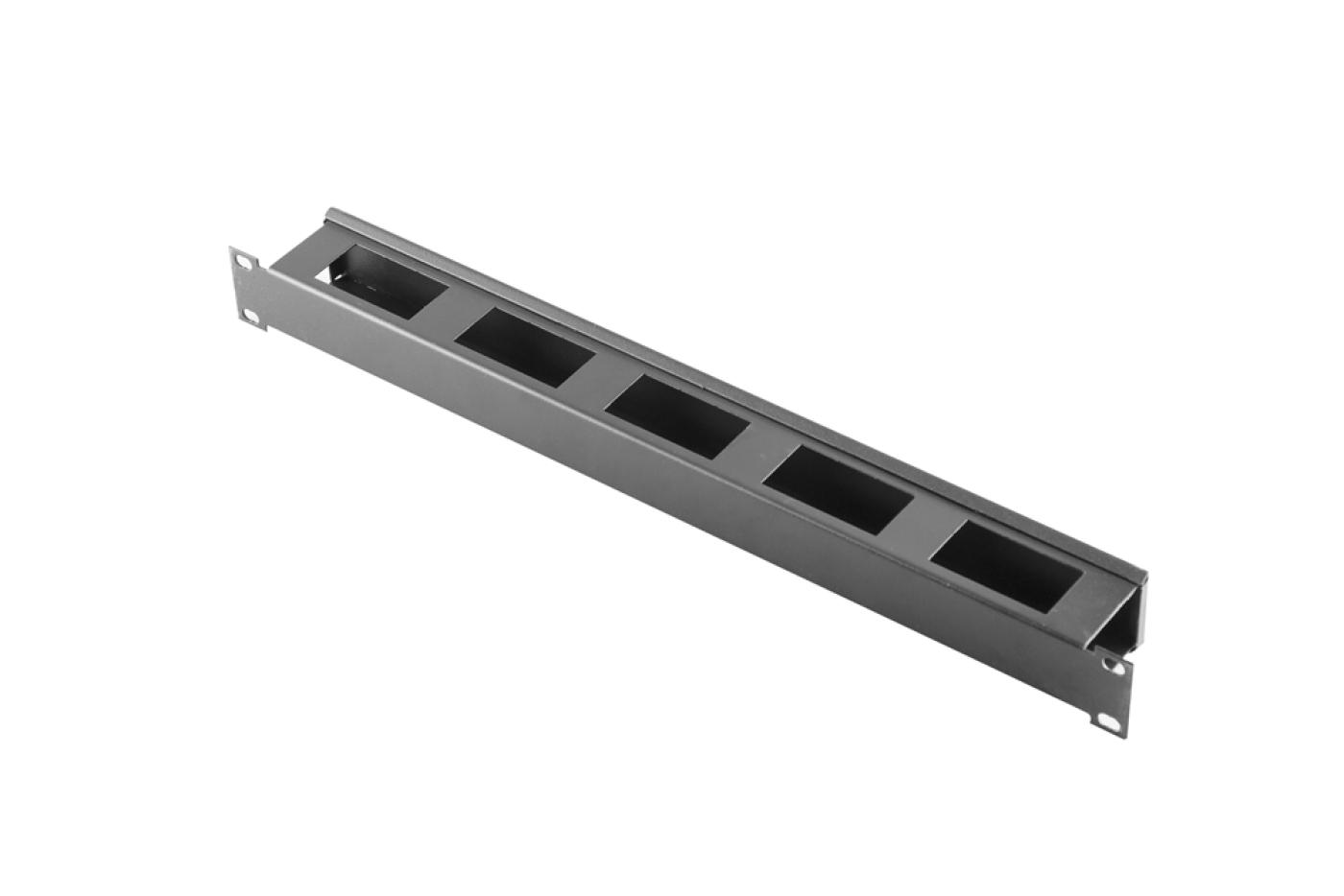 19" 1U Yatay Kablo Düzenleyici Metal Organizer Kapaklı — 4