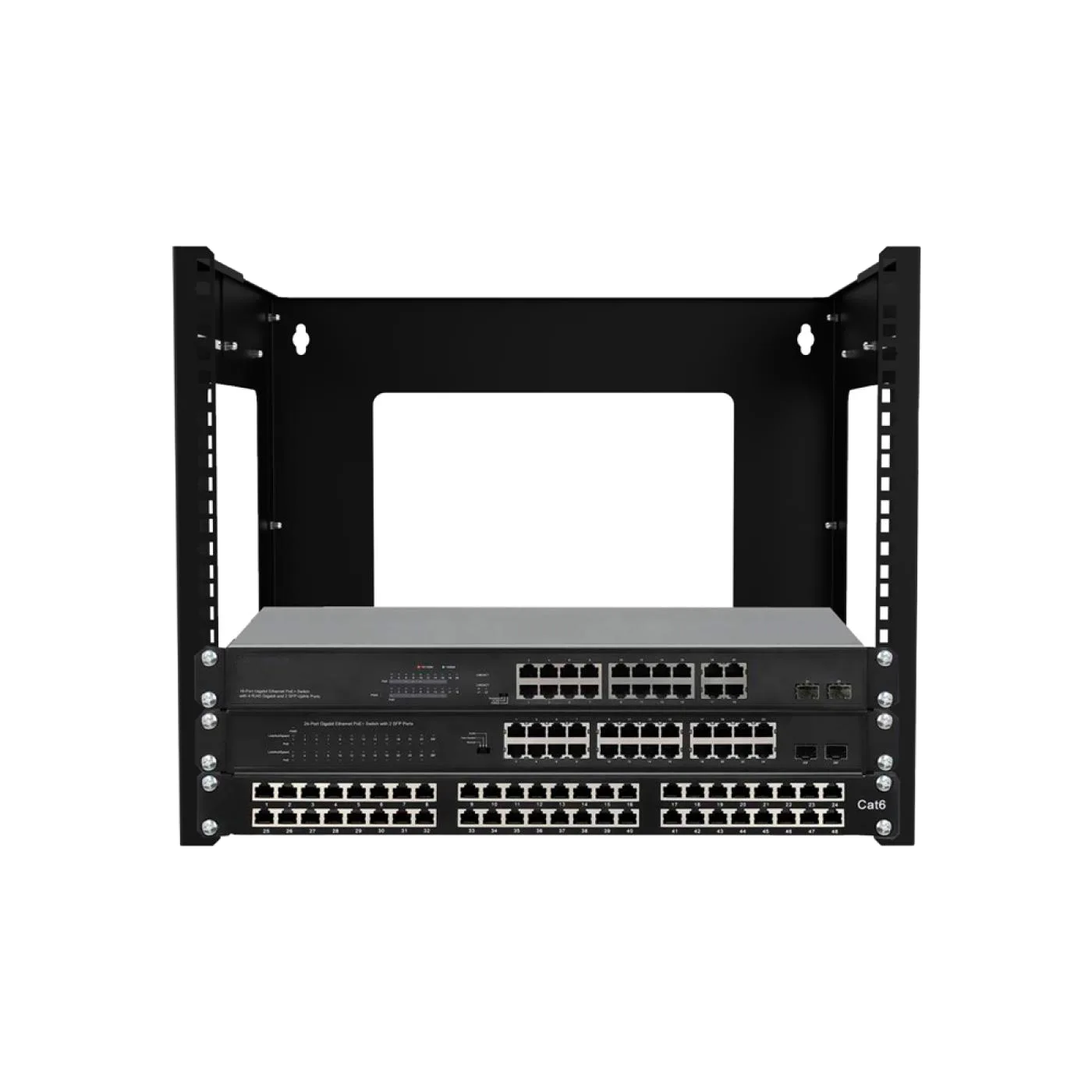 9U 19" Duvar Tipi Open Rack Kabinet — 4