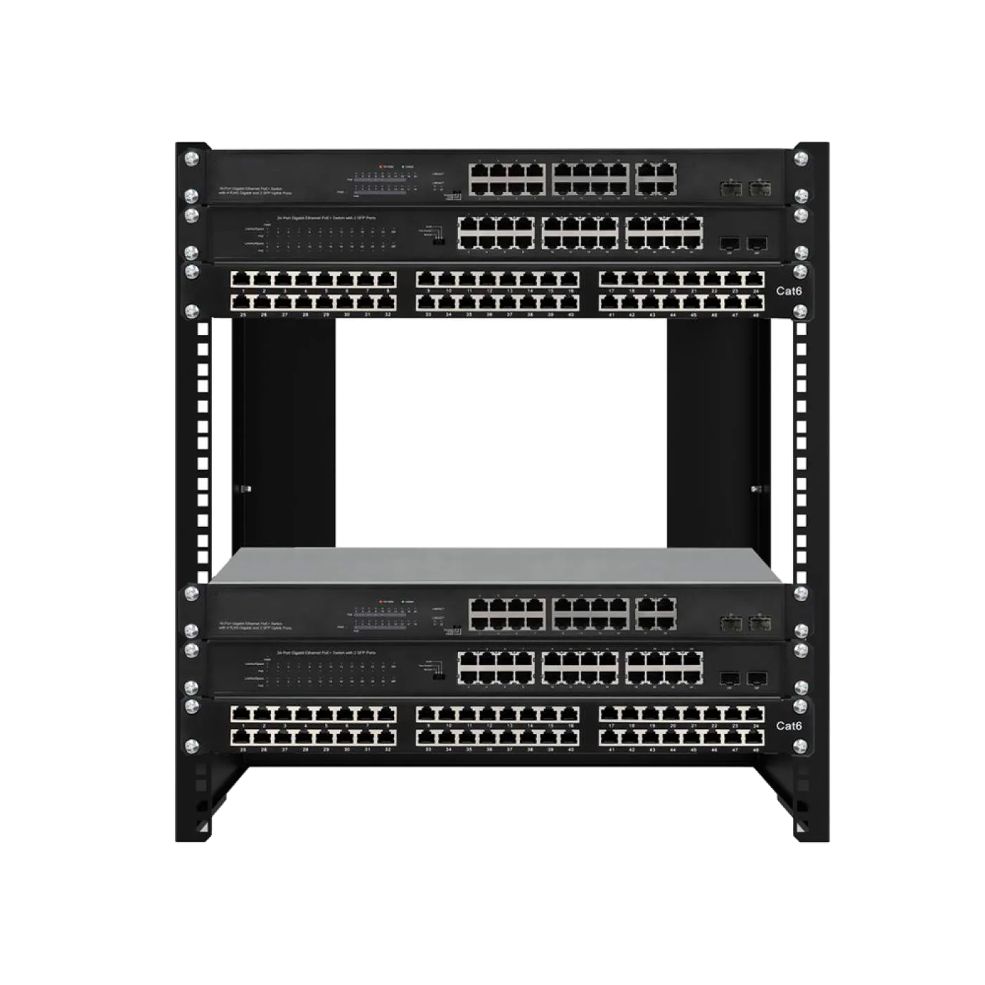 12U 19" Duvar Tipi Open Rack Kabinet — 4
