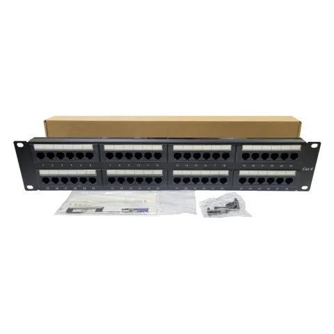 19" 48 Port Cat6 Patch Panel Dolu