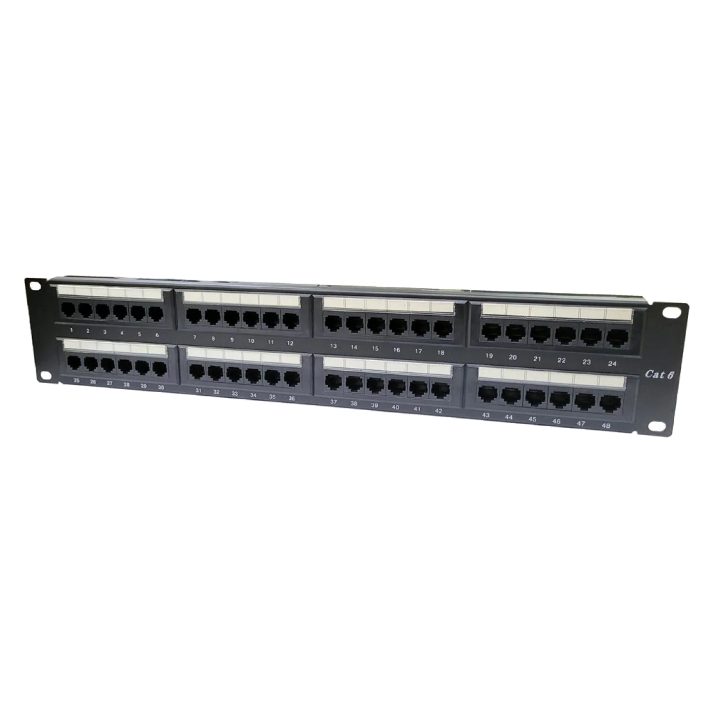 19" 48 Port Cat6 Patch Panel Dolu — 3